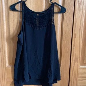 Black lace sleeveless top/tank